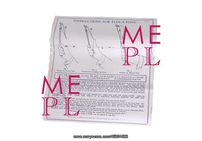  : Flex-a-tone instructions for use