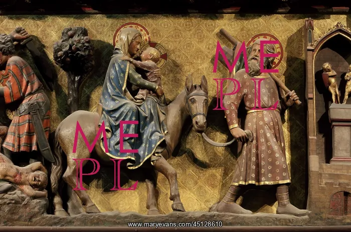 : Flight into Egypt, choir screen, Cathedrale Notre-Dame : Flight into Egypt, choir screen, Cathedrale Notre-Dame