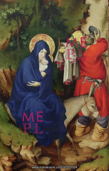 : Flight into Egypt, Crucifixion Altarpiece, Musee : Flight into Egypt, Crucifixion Altarpiece, Musee