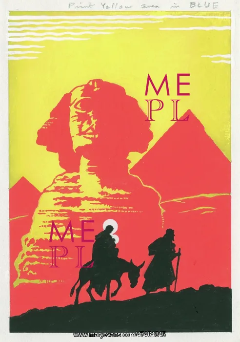 : The Flight into Egypt with Sphinx and Pyramids : The Flight into Egypt with Sphinx and Pyramids
