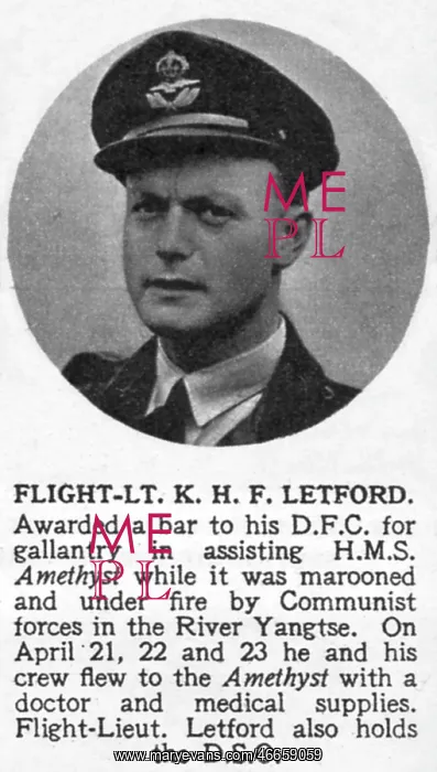 : Flight Lieutenant K. H. F Letford, DFO : Flight Lieutenant K. H. F Letford, DFO