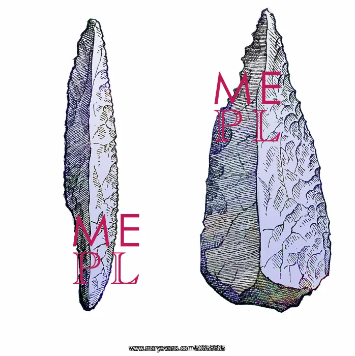: Flint Knife and Flint Hatchet, Stone Age Tools : Flint Knife and Flint Hatchet, Stone Age Tools