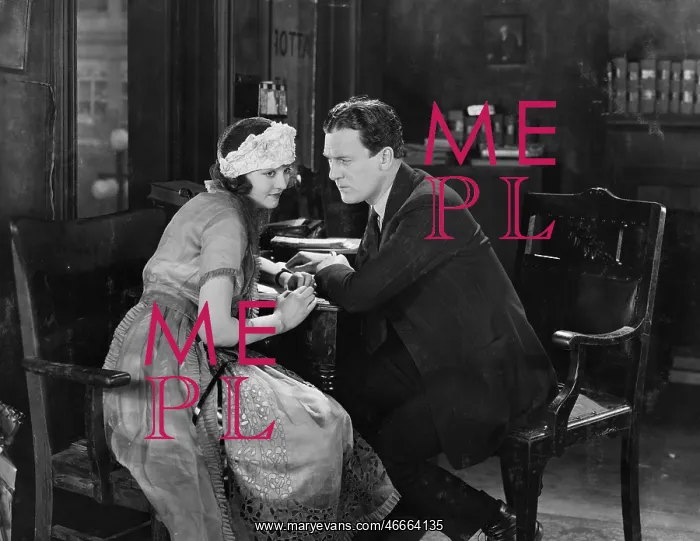 : Flirtatious woman with angry man : Flirtatious woman with angry man