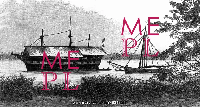 : Floating factory in Cameroon, 1868 : Floating factory in Cameroon, 1868