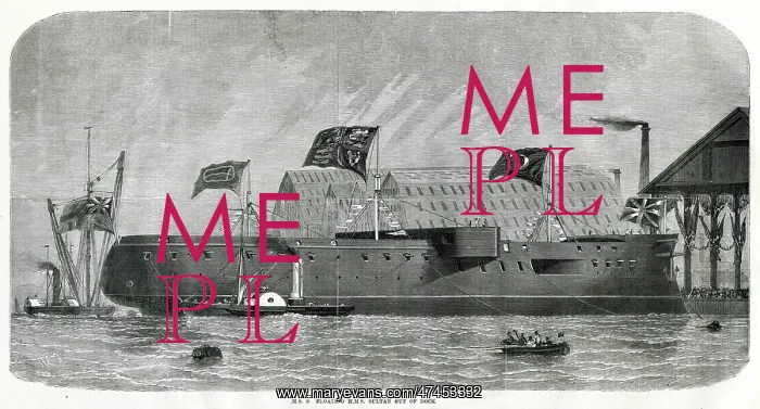 : Floating H.M.S Sultan out of dock 1870 : Floating H.M.S Sultan out of dock 1870
