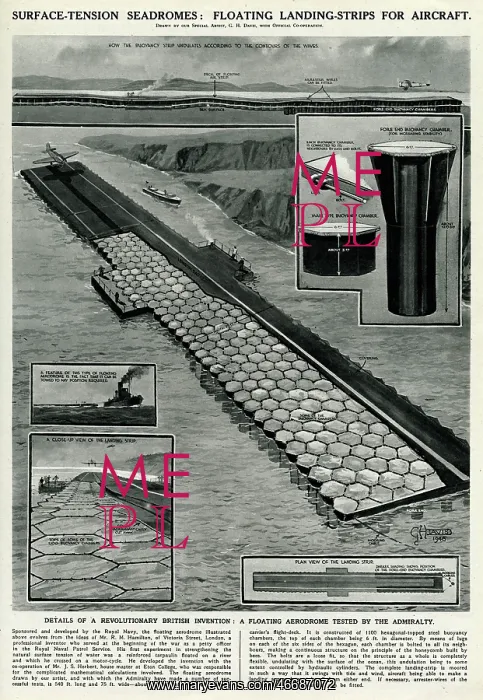 : Floating landing strips for aircraft by G. H. Davis : Floating landing strips for aircraft by G. H. Davis