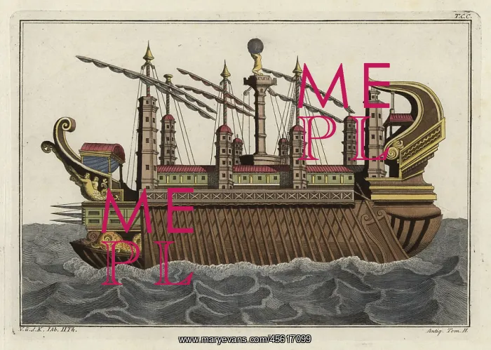 : Floating palace of Hieron, King of Syracuse : Floating palace of Hieron, King of Syracuse
