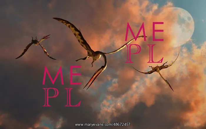 : A flock of large Quetzalcoatlus : A flock of large Quetzalcoatlus