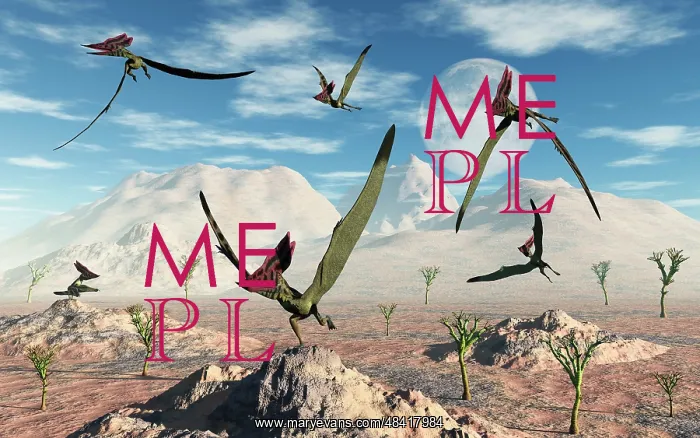 : A flock of Thalassodromeus pterosaurs during Earth's ? : A flock of Thalassodromeus pterosaurs during Earth's ?