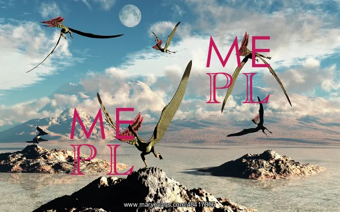 : A flock of Thalassodromeus pterosaurs during Earth's ? : A flock of Thalassodromeus pterosaurs during Earth's ?