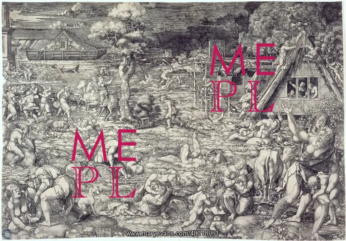 : The Flood. Engraving by Dirck Van Star : The Flood. Engraving by Dirck Van Star