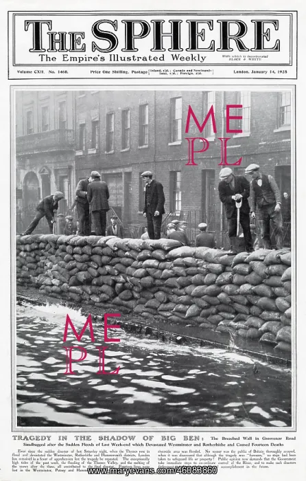  : Flooded London streets 1928