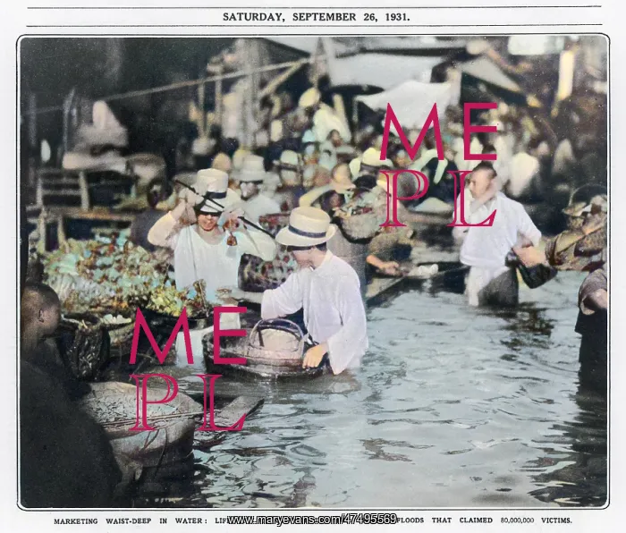 : FLOODED MARKET 1931 : FLOODED MARKET 1931