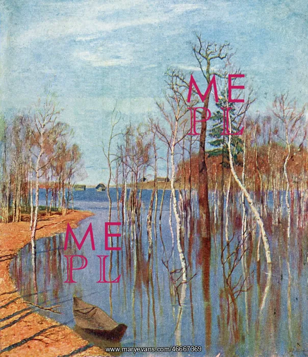 : Flooded river in the spring, Russia : Flooded river in the spring, Russia