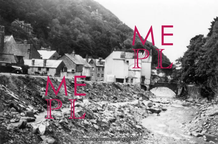 : Flooding at Lynmouth, Devon : Flooding at Lynmouth, Devon