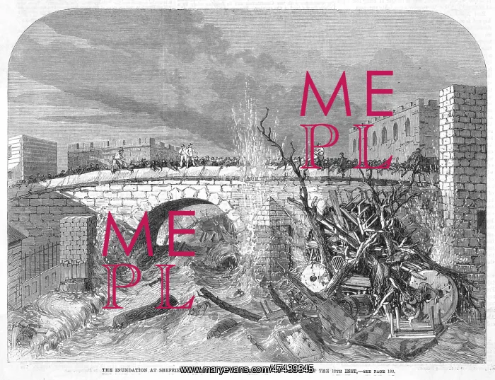 : FLOODING SHEFFIELD 1864 : FLOODING SHEFFIELD 1864