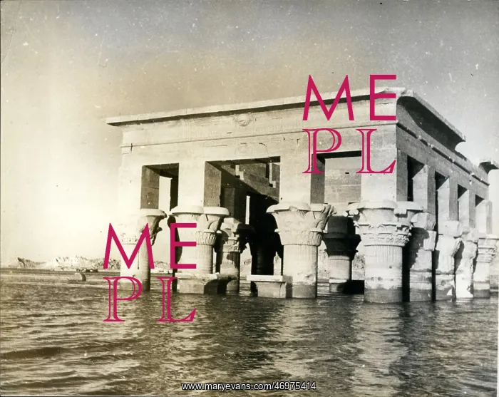 : Flooding at The Temple of Philae : Flooding at The Temple of Philae