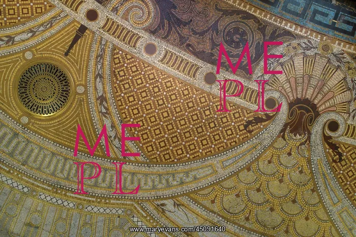 : Floor mosaic, Hall, Societe Generale, Paris, France : Floor mosaic, Hall, Societe Generale, Paris, France