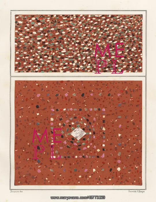 : Floors with colourful marble stones from the : Floors with colourful marble stones from the