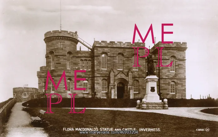 : Flora MacDonald's statue & Castle, Inverness, Scotland : Flora MacDonald's statue & Castle, Inverness, Scotland