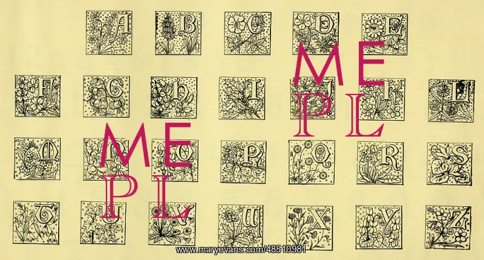  : Floral alphabet A-Z