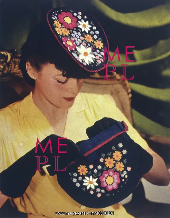 : FLORAL HAT & HANDBAG : FLORAL HAT & HANDBAG