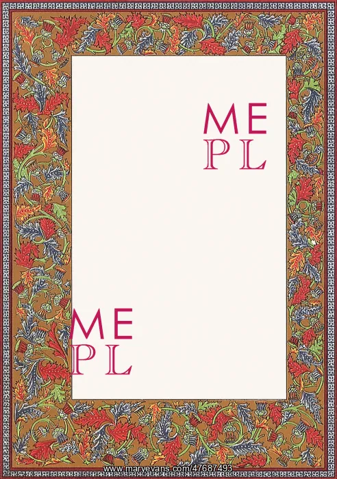  : Floral and Leaf Border