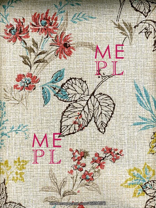: Floral linen-effect wallpaper design for Duke : Floral linen-effect wallpaper design for Duke