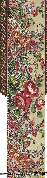  : Floral Paisley Border Pattern