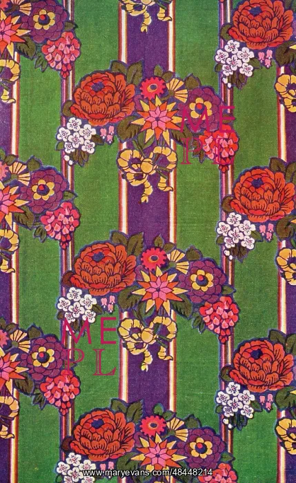 : Floral printed linen design : Floral printed linen design