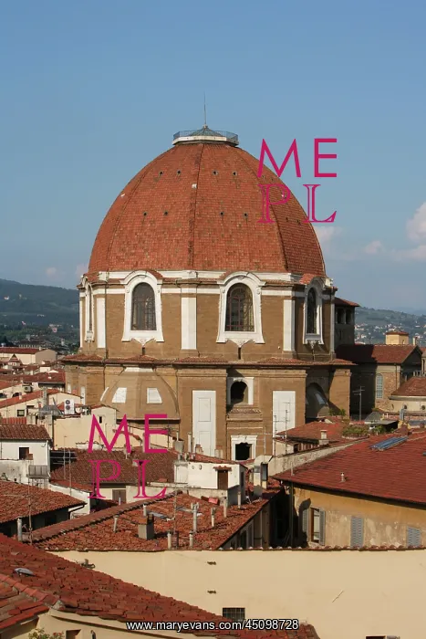 : Florence. General view of Medici Chapel, Florence : Florence. General view of Medici Chapel, Florence