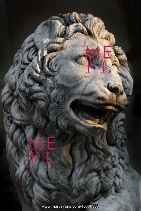  : Florence. Detail of sculpture of Lion, 1600, by Flaminio Vacca or Vacchi 