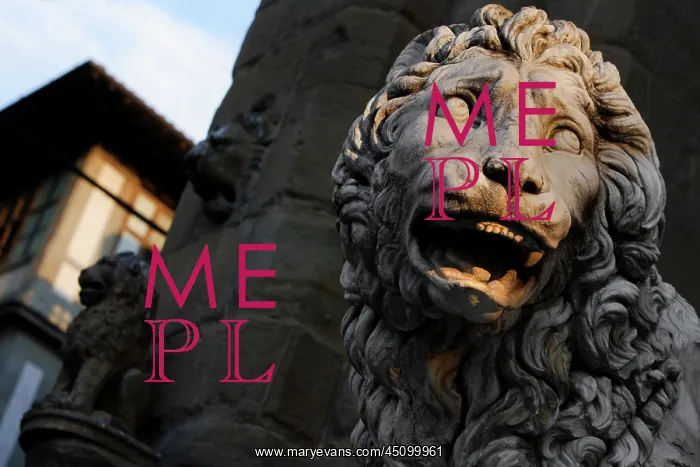 : Florence. Detail of sculpture of Lion, 1600, by Flaminio Vacca or Vacchi : Florence. Detail of sculpture of Lion, 1600, by Flaminio Vacca or Vacchi