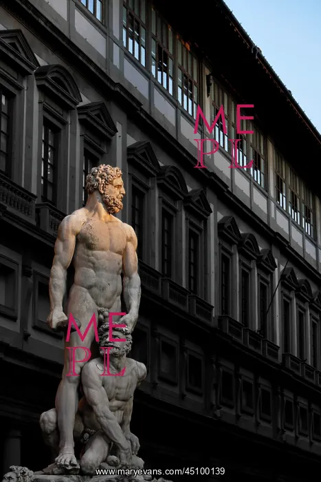 : Florence. Low angle view of statue of Hercules : Florence. Low angle view of statue of Hercules