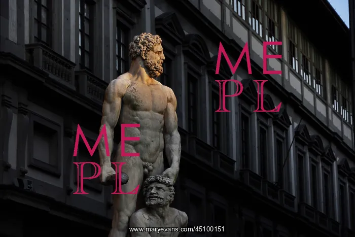 : Florence. Detail of statue of Hercules and Cacus : Florence. Detail of statue of Hercules and Cacus