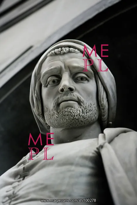 : Florence. Detail of statue of Nicolas Pisano, 16th century : Florence. Detail of statue of Nicolas Pisano, 16th century