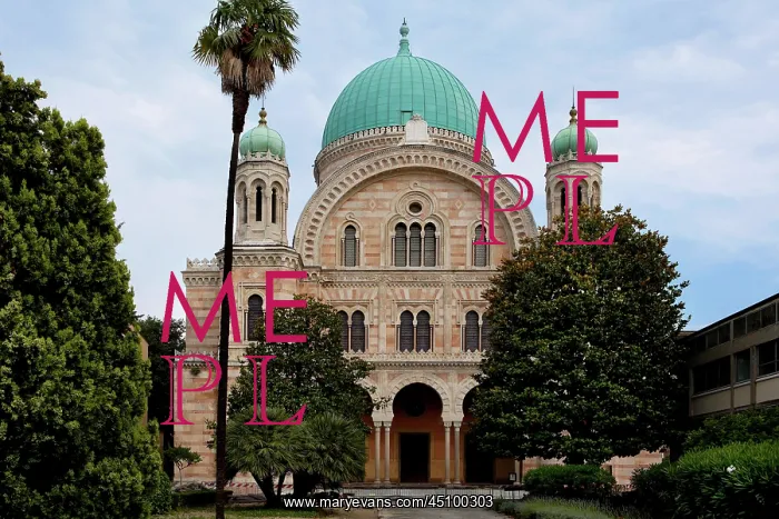: Florence. View from the front of Tempio Maggiore Israelitico : Florence. View from the front of Tempio Maggiore Israelitico