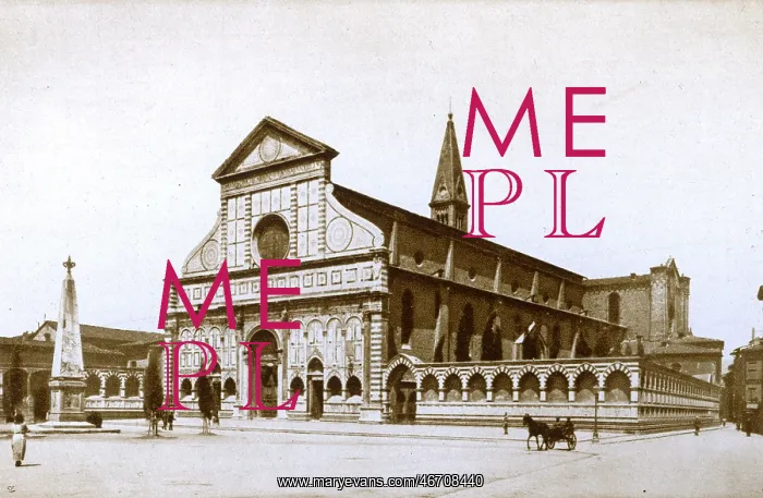: Florence, Italy - Piazza e Chiesa di S. Maria Novella : Florence, Italy - Piazza e Chiesa di S. Maria Novella