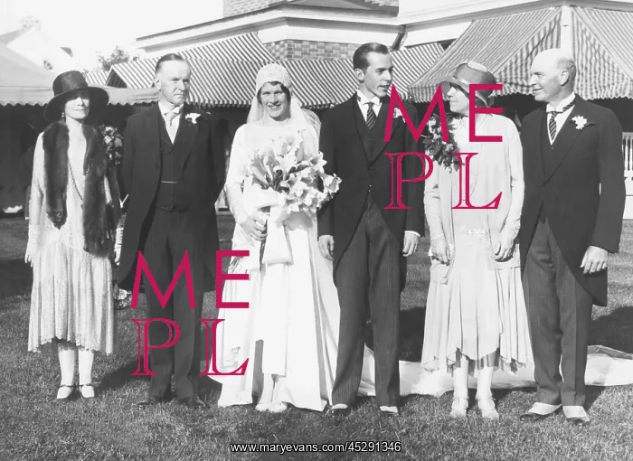: Florence Trumbull and John Coolidge wedding portrait : Florence Trumbull and John Coolidge wedding portrait