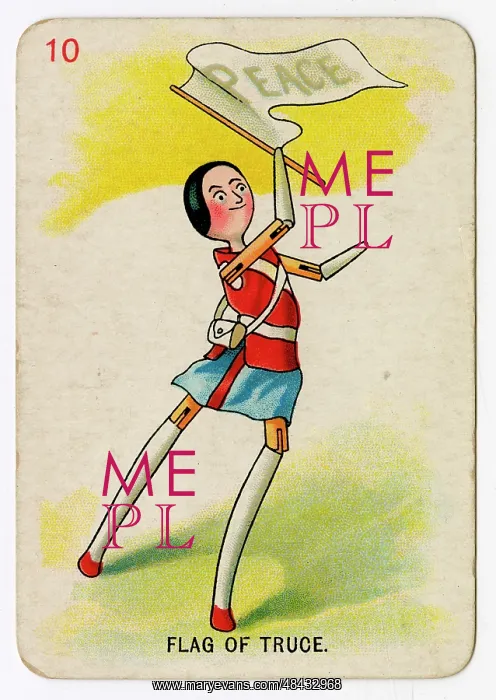  : Florence Upton playing cards - Flag of Truce