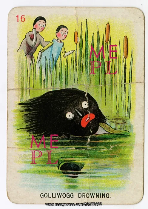  : Florence Upton playing cards - Golliwogg Drowning