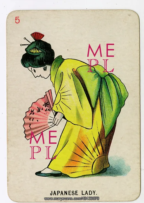  : Florence Upton playing cards - Japanese Lady
