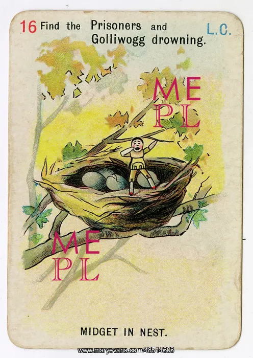  : Florence Upton playing cards - Midget in Nest