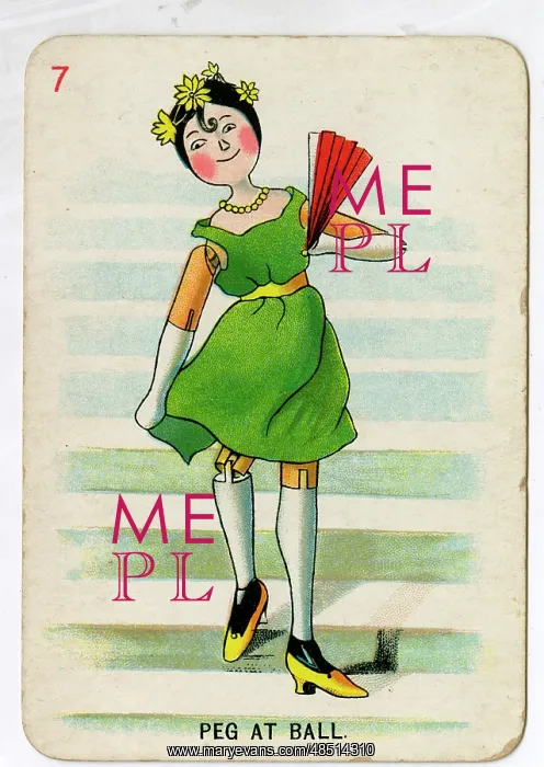 : Florence Upton playing cards - Peg at Ball