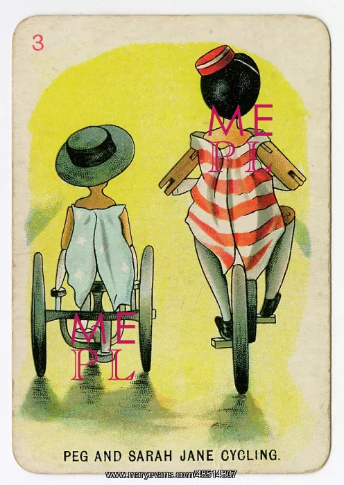 : Florence Upton playing cards - Peg and Sarah Jane : Florence Upton playing cards - Peg and Sarah Jane