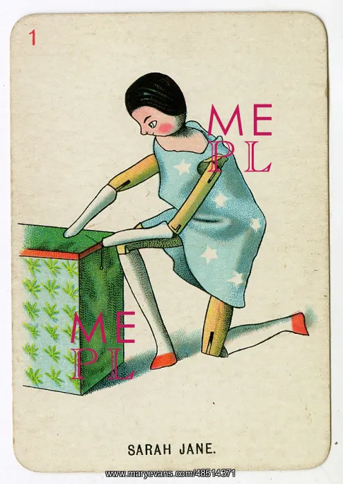  : Florence Upton playing cards - Sarah Jane