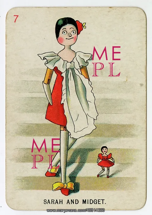  : Florence Upton playing cards - Sarah and Midget