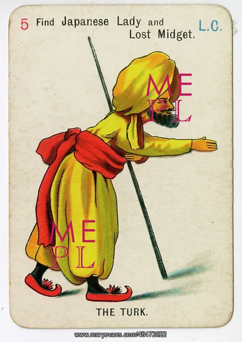  : Florence Upton playing cards - The Turk