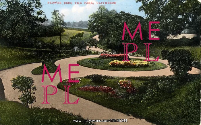: Flower Beds, The Park, Clitheroe, Lancashire : Flower Beds, The Park, Clitheroe, Lancashire
