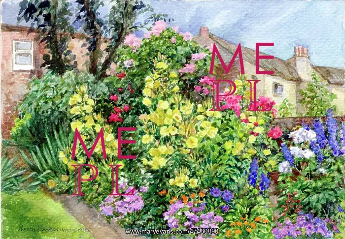  : Flower bush in front of a house